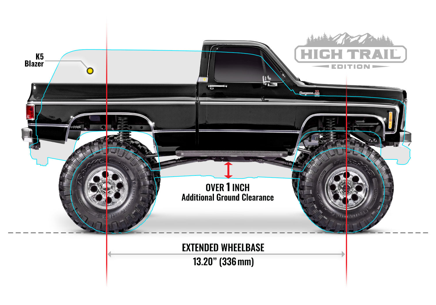 92056-4 TRX-4 RTR Chevrolet K10 Cheyenne High Trail Edition Silver Trail Crawler