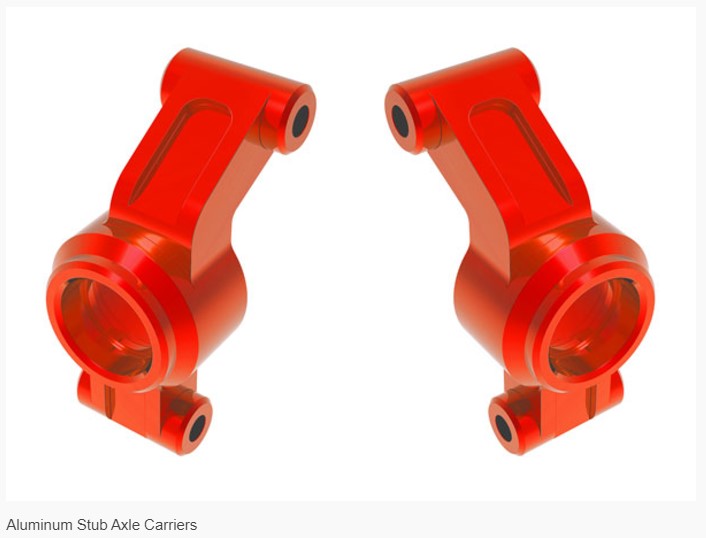10751 Stub Axle Carriers Alum RED